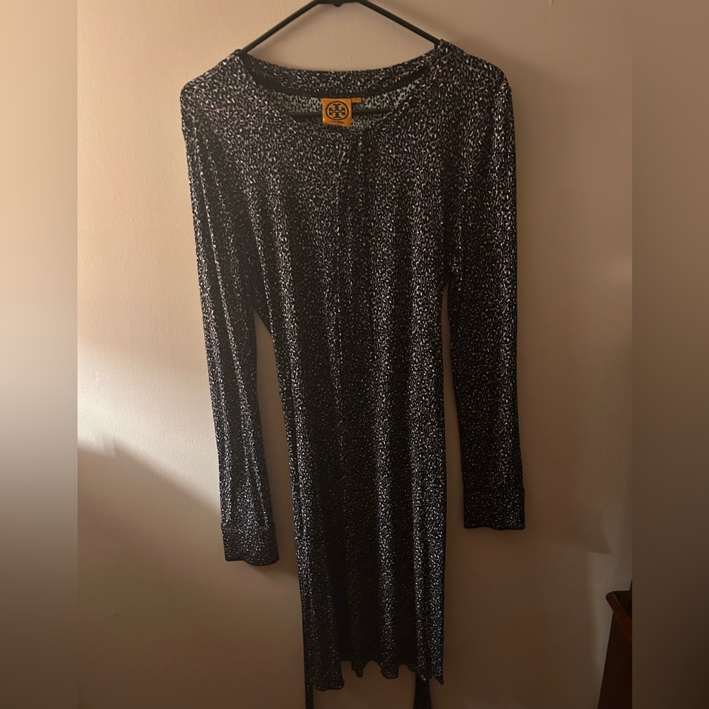 Purple leopard print Tory Burch dress size L